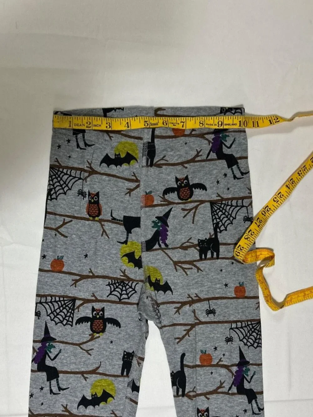 Hanna Andersson Unisex Kids 8 130cm Gray Halloween Print Long john Pajamas